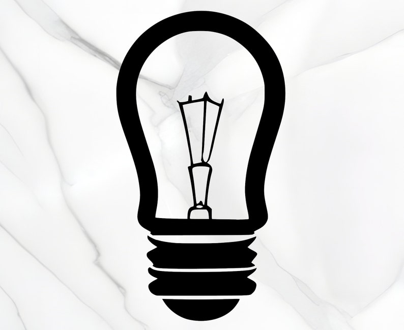 Stencil Art Light Bulb 1 SVG Light Bulb Art Light Bulb Clipart Light
