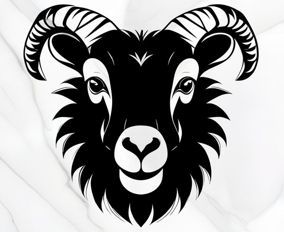 Animal Clip Art: Ram Head 1 SVG Ram SVG Ram Goat Art Ram Clipart Ram Vector  Ram Stencil - Etsy