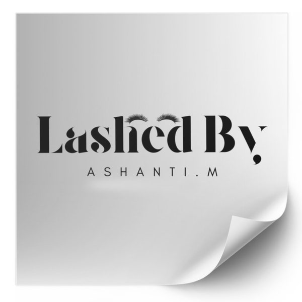 Lash Logo, Girly Editable Logo Template, Beauty Logo Design, Editable Logo for Lash techs