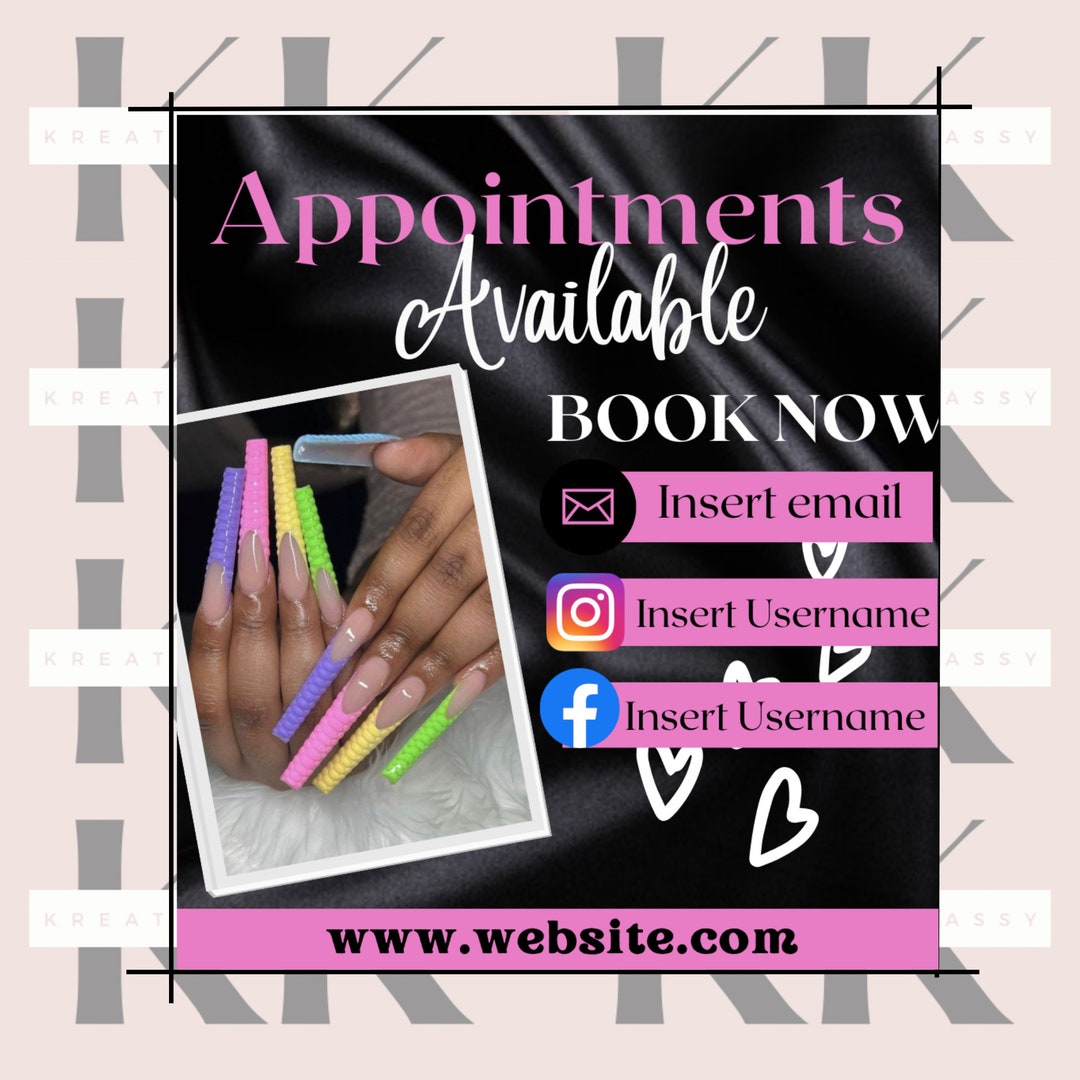 Appointments Available DIY Template - Etsy