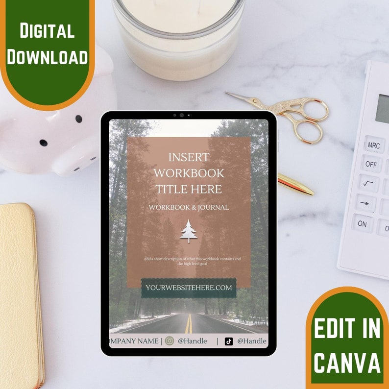Fully Editable Workbook Canva Template Canva Journal Template Editable ...