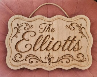 Custom Wooden Sign (with light)