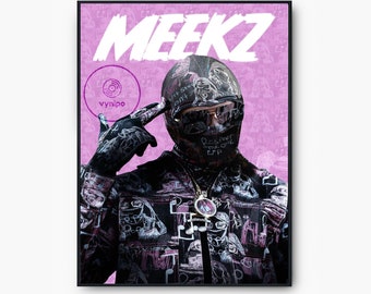 Meekz Poster - Fan Art Digital Print UK Rap (No Watermark When Purchased)
