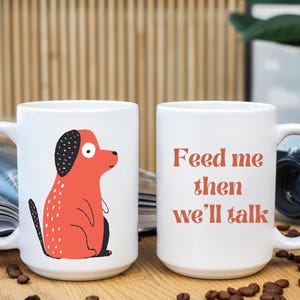 Lustige Hundetasse - 15 Unzen Keramik Kaffeetasse für Hundeliebhaber, Hund Mama Geschenk, Hund Papa Geschenk, niedlicher Haustier Liebhaber Becher, Geburtstagsgeschenk für Hund