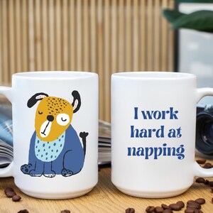 Lustige Hundetasse - 15 Unzen Keramik Kaffeetasse für Hundeliebhaber, Hund Mama Geschenk, Hund Papa Geschenk, niedlicher Haustier Liebhaber Becher, Geburtstagsgeschenk für Hund