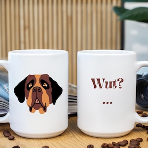 Lustige Hundetasse - 15 Unzen Keramik Kaffeetasse für Hundeliebhaber, Hund Mama Geschenk, Hund Papa Geschenk, niedlicher Haustier Liebhaber Becher, Geburtstagsgeschenk für Hund