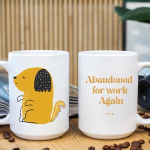 Lustige Hundetasse - 15 Unzen Keramik Kaffeetasse für Hundeliebhaber, Hund Mama Geschenk, Hund Papa Geschenk, niedlicher Haustier Liebhaber Becher, Geburtstagsgeschenk für Hund