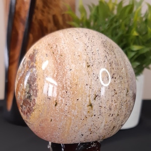 A Gorgeous Large Ocean Jasper Crystal Sphere - Earth Colors - Release Negative Feelings - Crystal Ball - Crystal Store - Crystal Healing