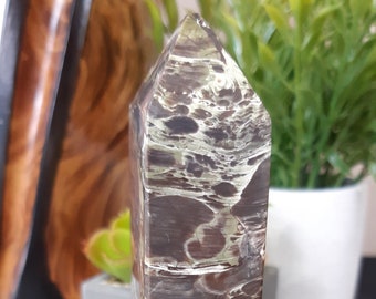 A Beautiful Money Agate Crystal Tower - Manifest Abundance in Financial Ventures -Crystal Point Tower- Healing Crystal - Crystal Store