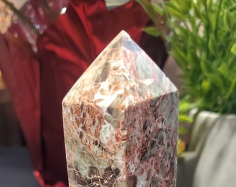 A Beautiful Lucky Money Crystal Agate Tower - Manifest Abundance in Financial Ventures -Crystal Point Tower- Healing Crystal - Crystal Store