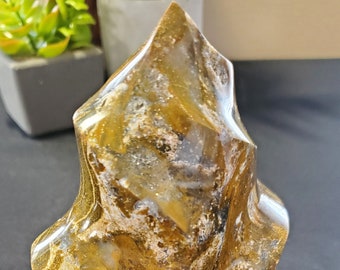 オーシャンジャスパー　フレーム オーシャンジャスパーフレーム、見事な彫刻、新品、4.25インチ、ギフト