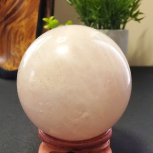 A Magnificent Large Rose Quartz Crystal Sphere - Crystal Ball - Restores Trust & Harmony In Relationships - Crystal Healing - Crystal Store