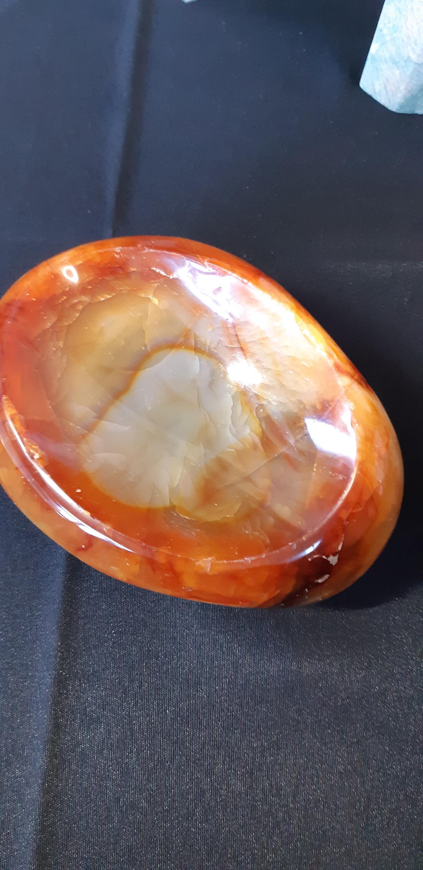 A Gorgeous Extra Large Carnelian Crystal Sphere Holder - Sphere Bowl - Crystal Ball Bowl - Crystal Healing -Crystal Store