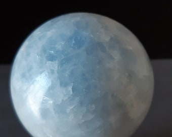 A Beautiful Natural Powder Blue Calcite Crystal Sphere - Promotes Feelings Of Tranquility, & Peacefulness  - Crystal Store - Crystal Healing
