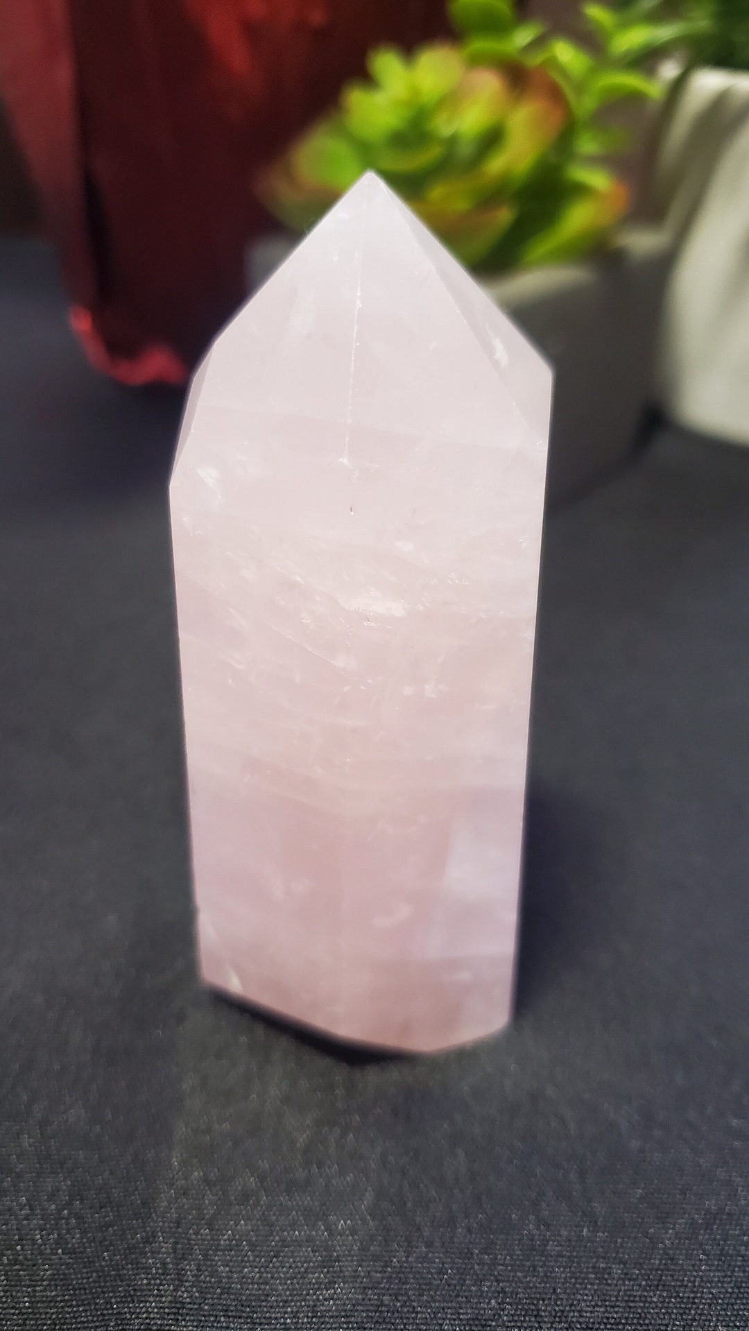 An Enchanting Rose Quartz Crystal Tower Ignite the Love & Etsy