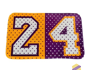 24 LA Lakers Inspired Floor Mat: Sneakerhead Decor Rug