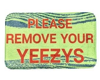Ta bort dina YZYs Frozen Yellow Matta sneakerhead rumsinredning anpassad matta modern present Hype Yeezy Kanye inspirerad