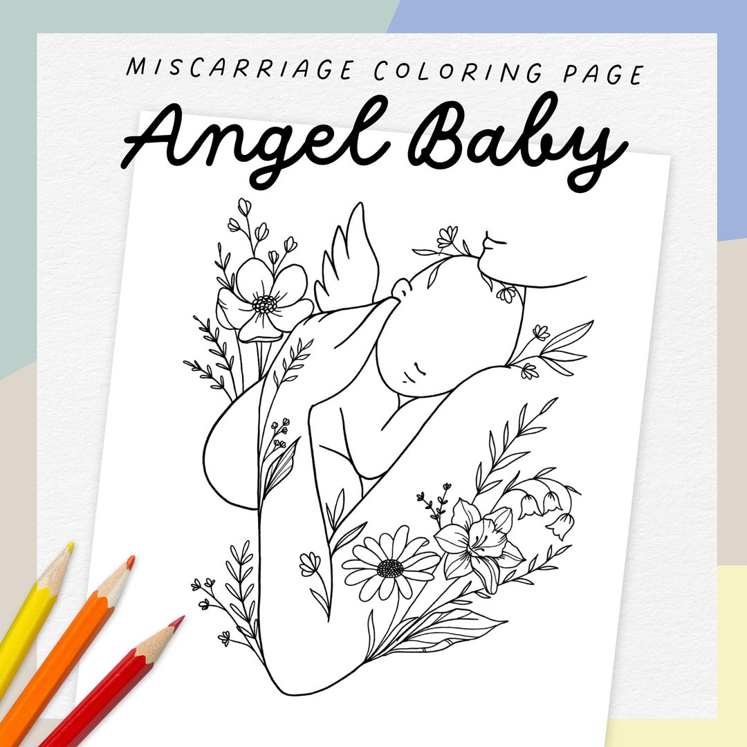 Miscarriage Coloring Page Infant Loss & Pregnancy Loss Gift Doula