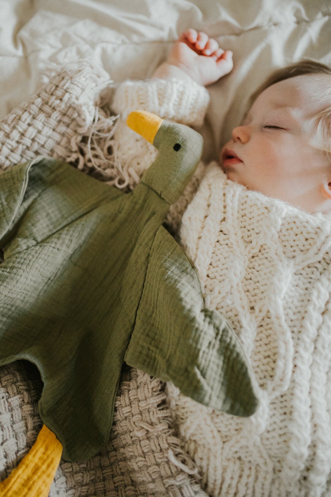 Organic Muslin Duck Goose Baby Lovey Comforter Blanket Etsy