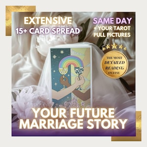 Toekomstig huwelijk lezen, relatietijdlijn, tarot toekomstige echtgenoot, huwelijksvoorspelling, begeleiding liefdespad, dezelfde dag, nauwkeurig en gedetailleerd