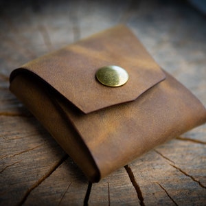 Personalized Leather Coin Purse, Coin Pouch, Coin Wallet, Coin Holder, Change Purse, Coin Bag, Slim Pouch