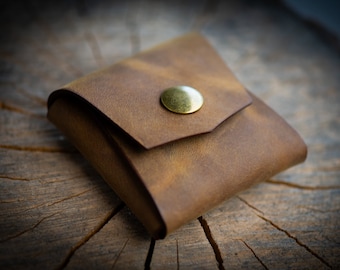 Personalized Leather Coin Purse, Coin Pouch, Coin Wallet, Coin Holder, Change Purse, Coin Bag, Slim Pouch