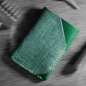 Cartera minimalista de cuero con 3 bolsillos y tarjetero: un regalo para él y para ella