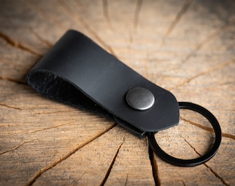 Leder Schlüsselanhänger mit Druckknopf Gürtelschlaufe Geschenk für Ihn, Geschenk für Sie Schlüsselanhänger, Geschenk für Papa