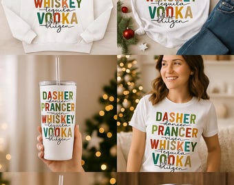 Funny Christmas Drinking Shirt Design | Holiday Party Sublimation | Retro Distressed Xmas PNG