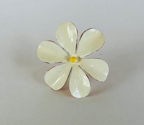 Sandor Enamel Flower Brooch circa 1960s, Midcentu… - image 1