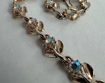 Collier Ras Du Cou Vintage Fleur Multicolore Translucide – Longueur 41,5 Cm, Très Bon état