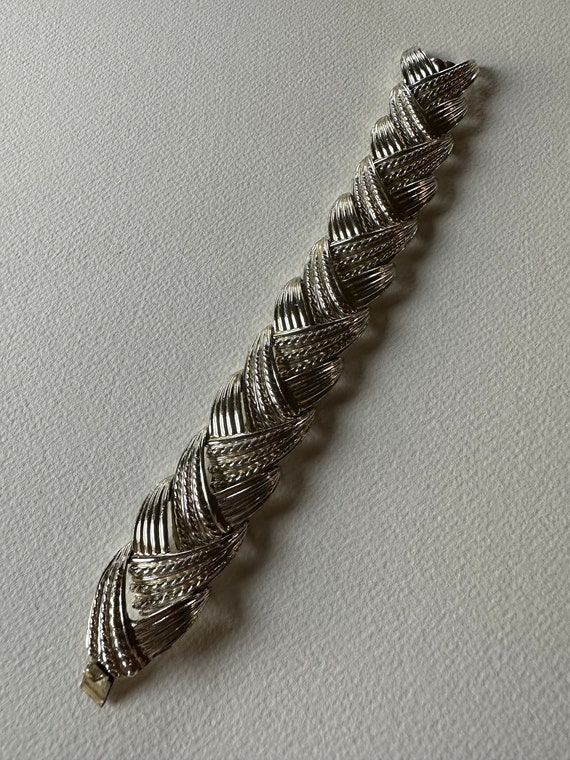 Art Deco Silver Bracelet Signed Marboux circa 196… - image 1
