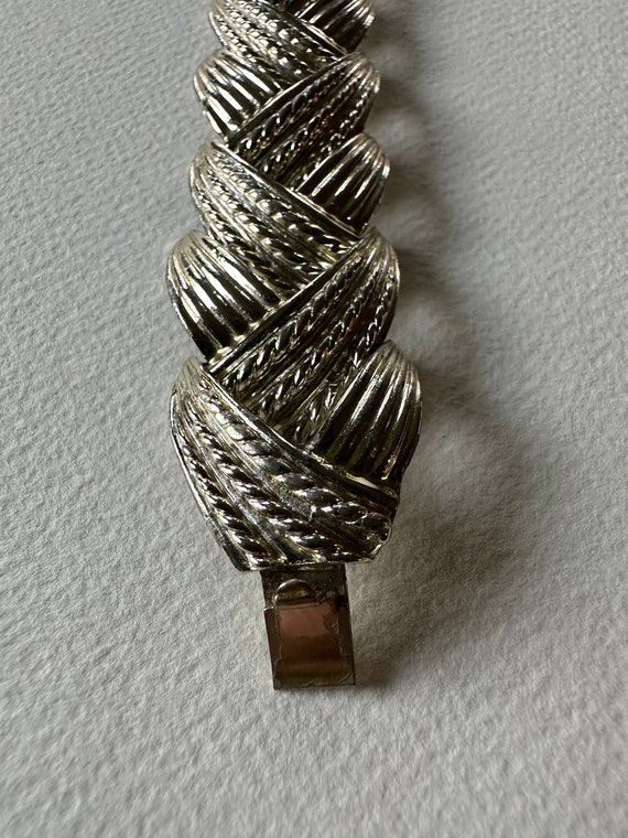 Art Deco Silver Bracelet Signed Marboux circa 196… - image 8