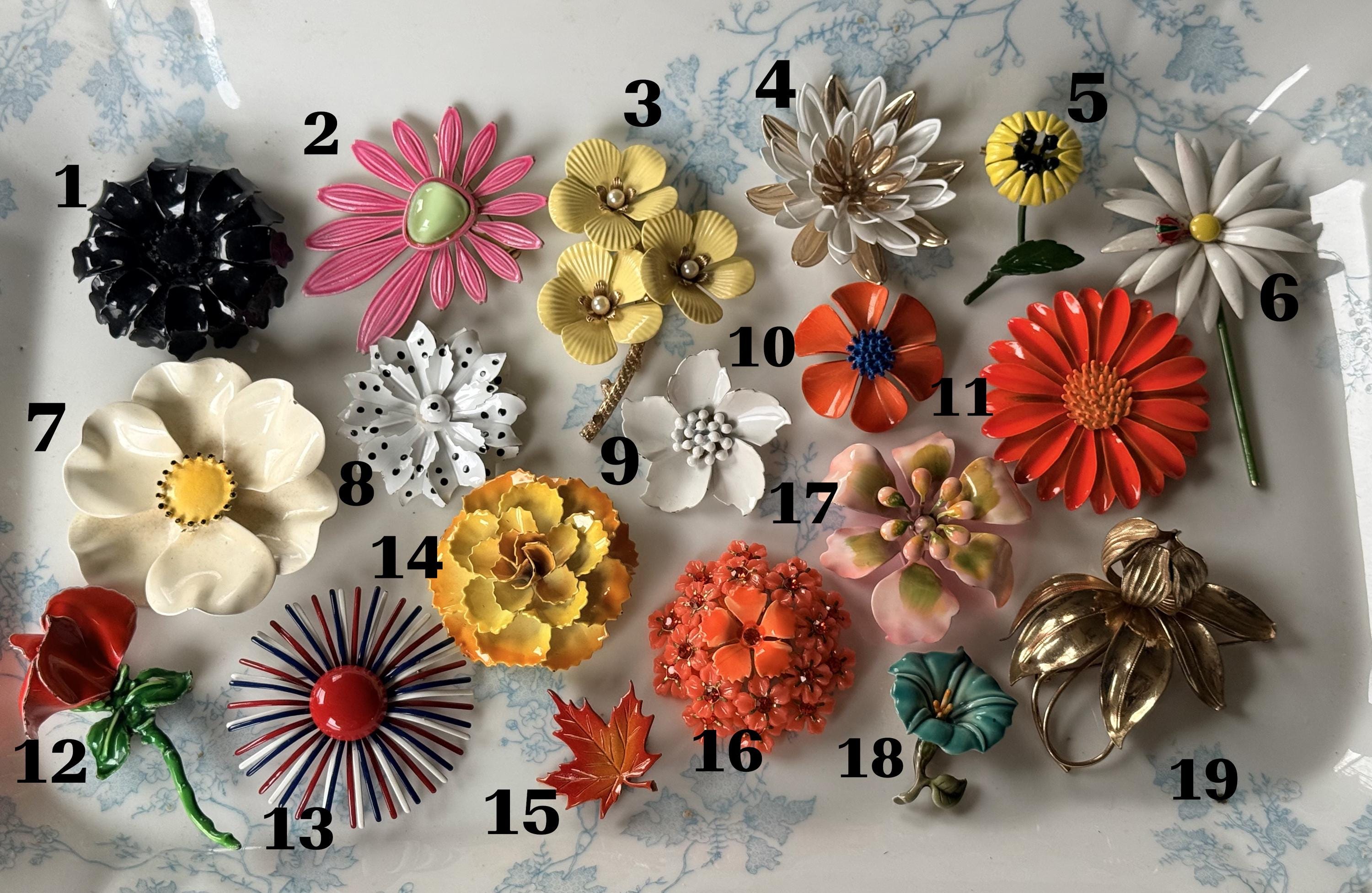 1960 Flower Pin - Etsy