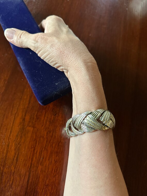 Art Deco Silver Bracelet Signed Marboux circa 196… - image 6