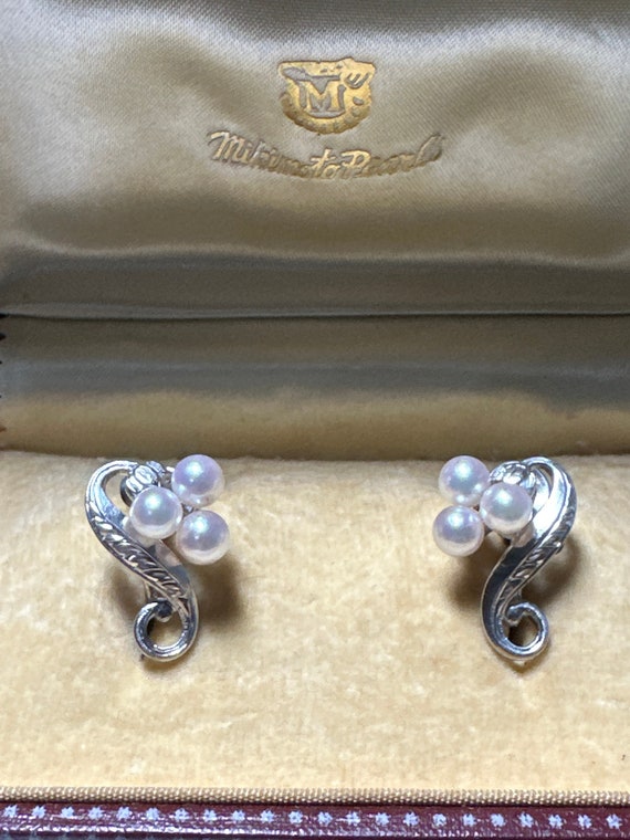 Vintage Mikimoto Pearl Earrings Gift for Her - image 1