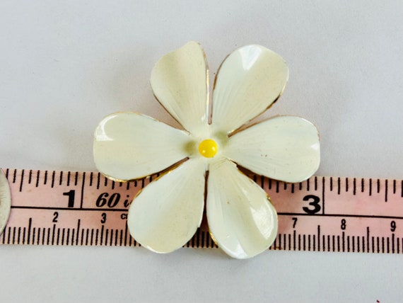 Sandor Enamel Flower Brooch circa 1960s, Midcentu… - image 4