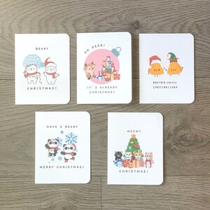 Ensemble de cartes assorties – Répandez la joie des fêtes avec notre ensemble de cartes de Noël mignon et sincère – Disponible en 5 ou 10 !