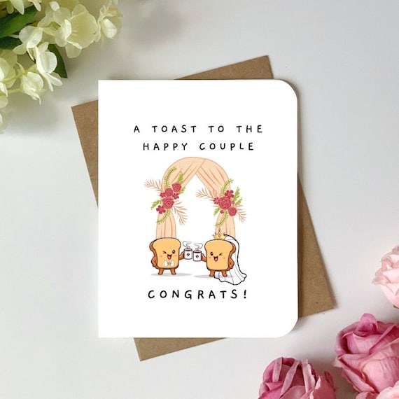 Old English Co. Fun Wedding Card For Couple - 'You Make A Gouda Couple' Hilarious