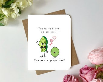 Father’s Day card cute and funny greeting card for dad punny Father’s Day gift thanks for raisin me dad happy Father’s Day