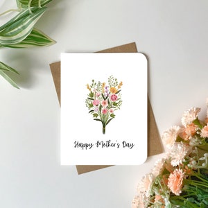 Bloemen Moederdag kaart wenskaart voor moeder met bloemen