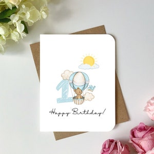 Alles Gute zum 1. Geburtstag Karte Alles Gute zum ersten Geburtstag für Kleinkind Enkel Enkelin Baby zum ersten Geburtstag