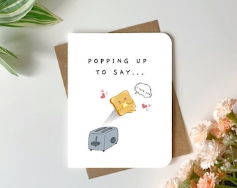 Cute and funny Valentine’s card for boyfriend girlfriend husband wife popping up to say I Love you!