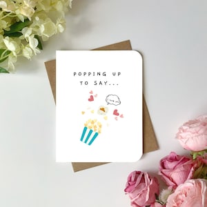 Valentinstagskarte mit Popcorn-Überraschung: Eine süße Art, I Love You zu sagen “Popping up to say… I love you”