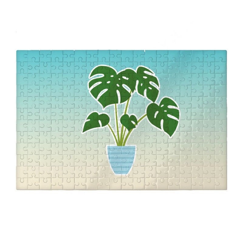 Monstera Puzzles - Print Jigsaw Puzzle - Potted Plant Puzzles - Etsy