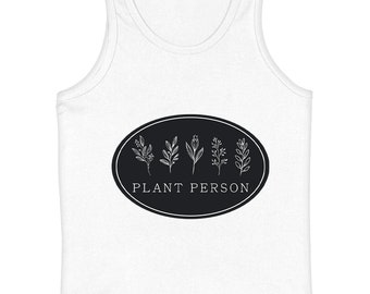 Plant Person Kids' Jersey Tank - Graphic Sleeveless T-Shirt - Minimalist Kids' Tank Top