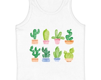Cactus Kids Tank Top - Sleeveless Cotton Jersey T-Shirt
