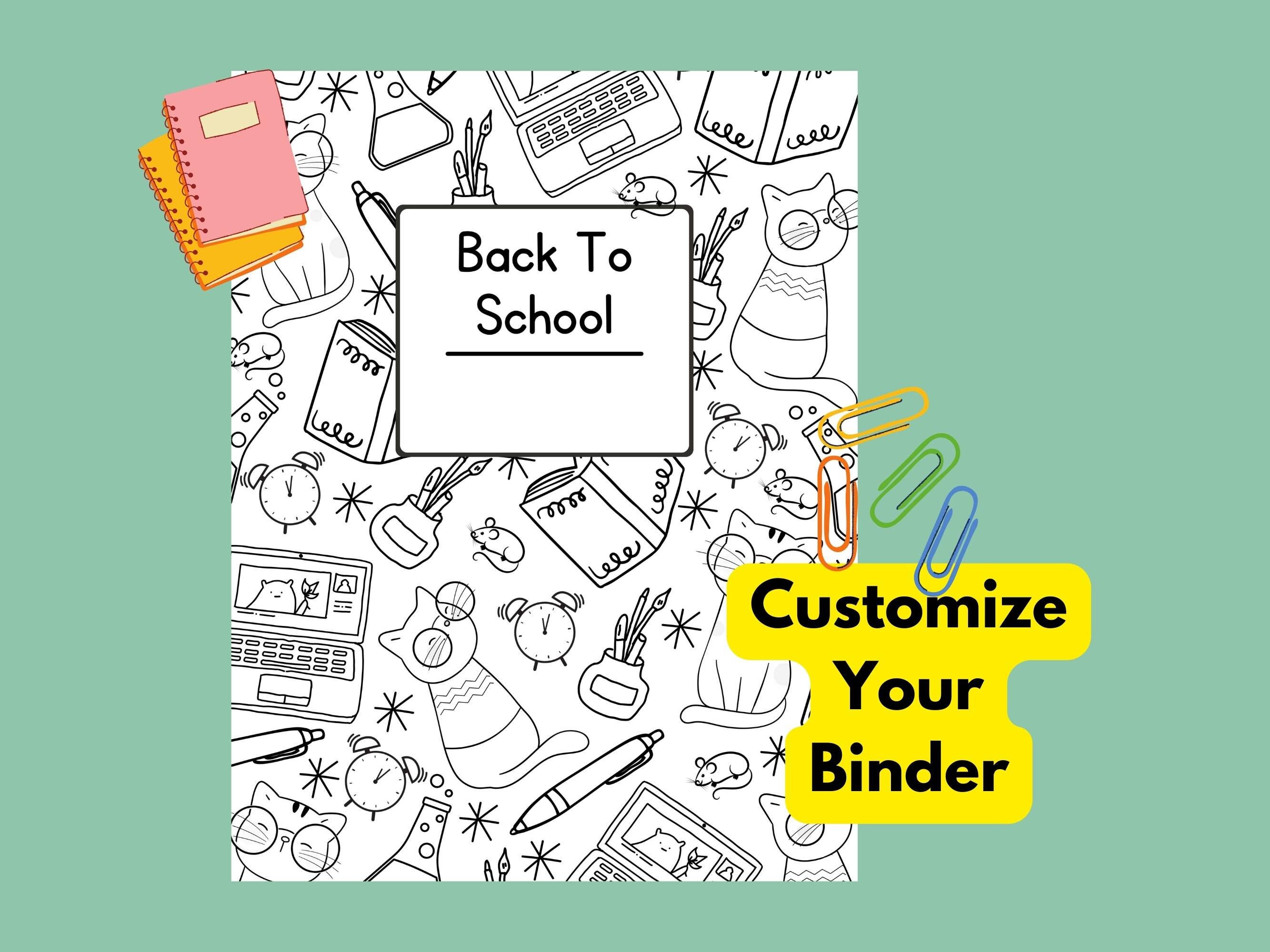 Binder Cover Page Printable, Binder Cover Template, Binder Cover Sheet ...
