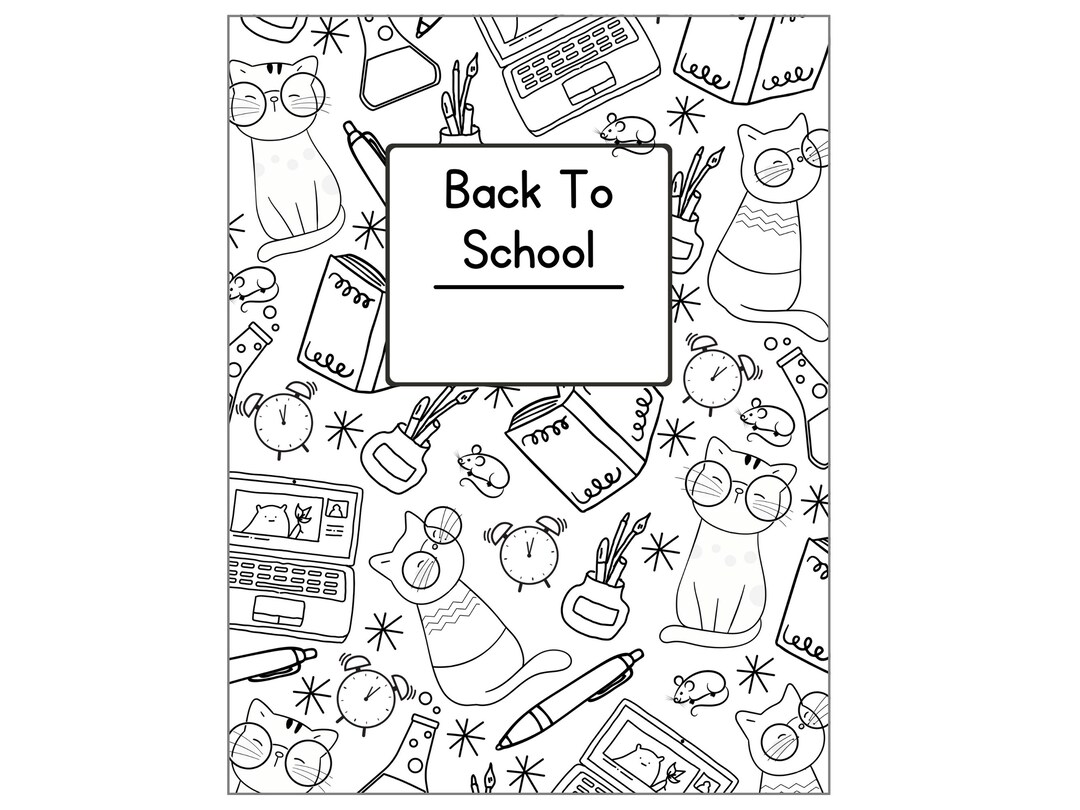 Binder Cover Page Printable Binder Cover Template Binder Etsy