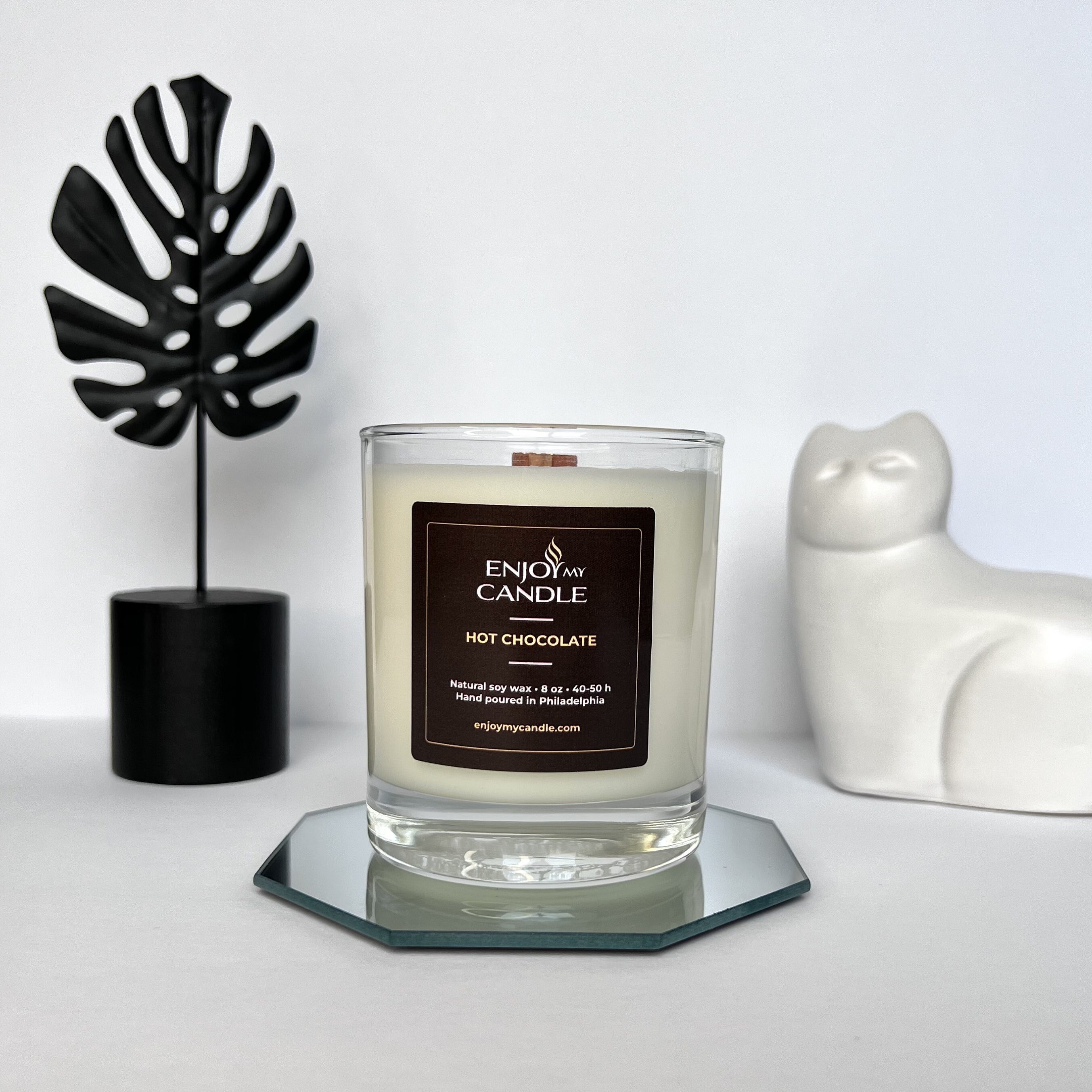 Natural Soy Wax Candle hot Chocolate Scented Soy Candle Crackling